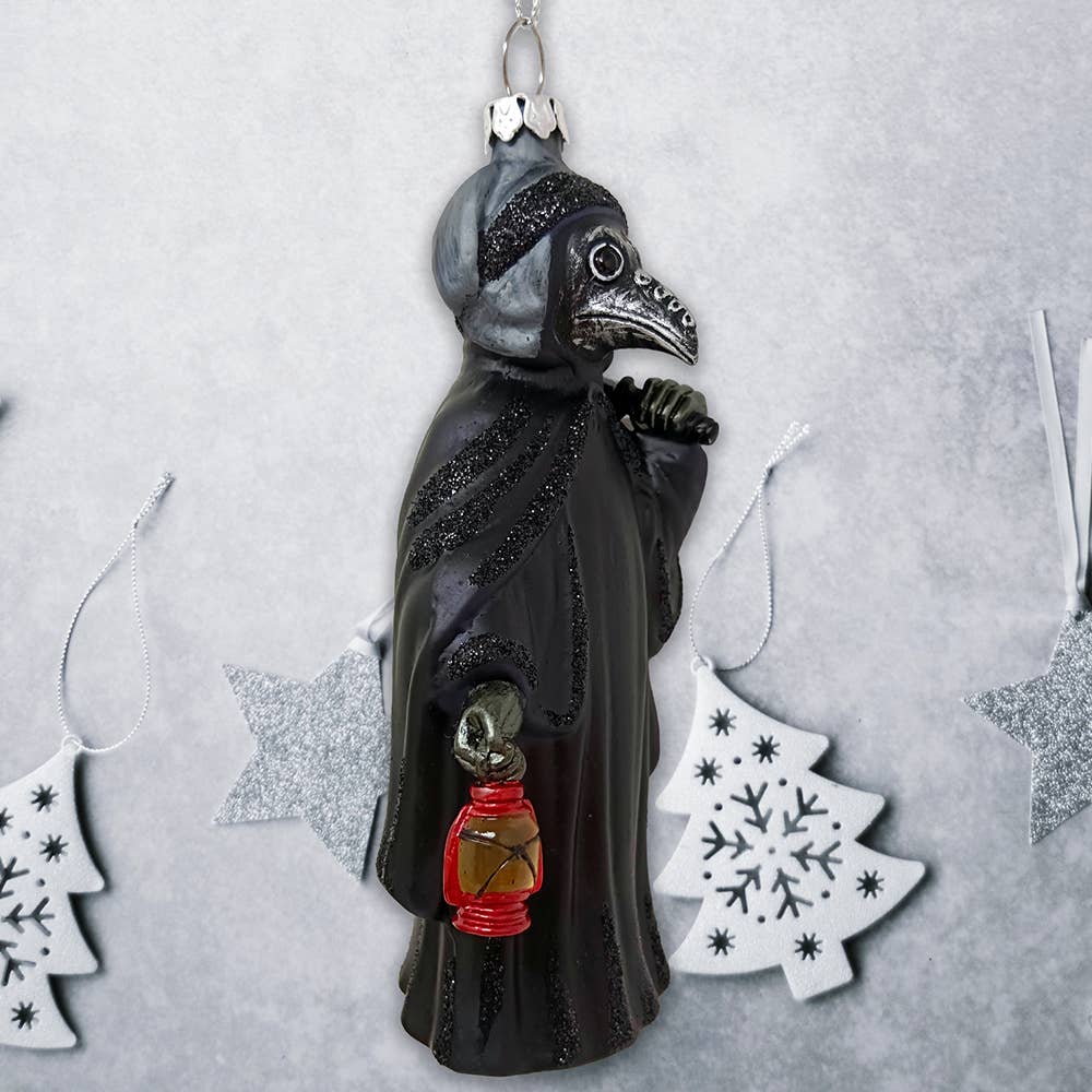 PLAGUE DOCTOR GLASS HOLIDAY ORNAMENT - Image 2
