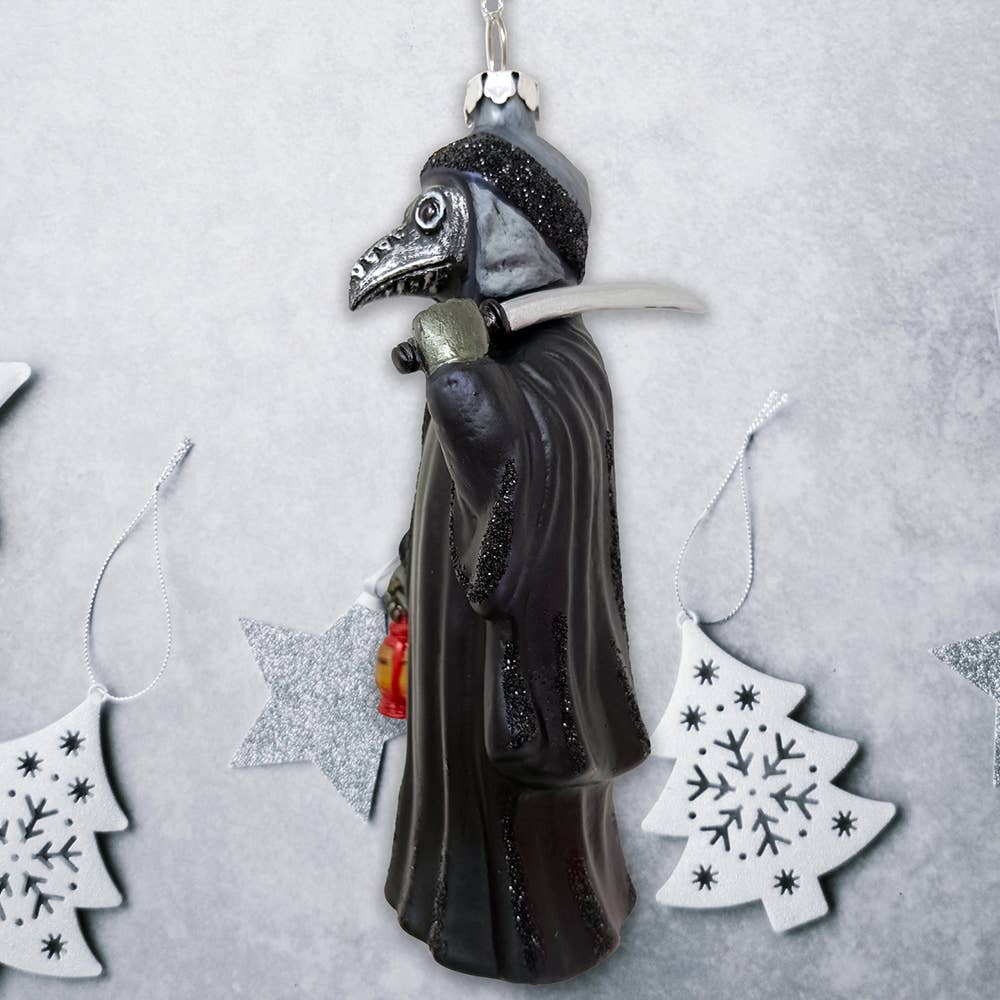 PLAGUE DOCTOR GLASS HOLIDAY ORNAMENT - Image 3