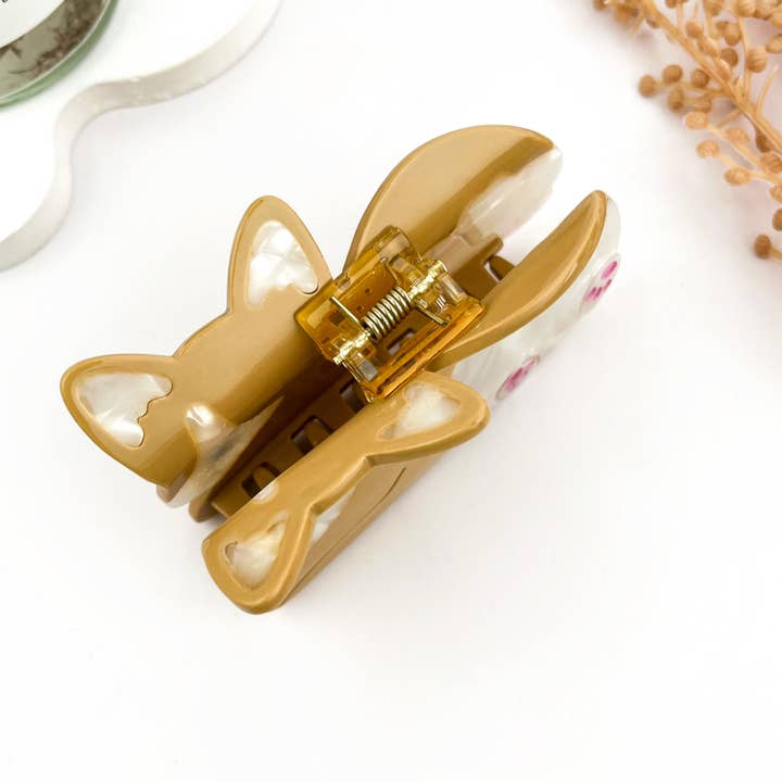 PLAYFUL CORGI HAIR CLAW CLIP - Image 3