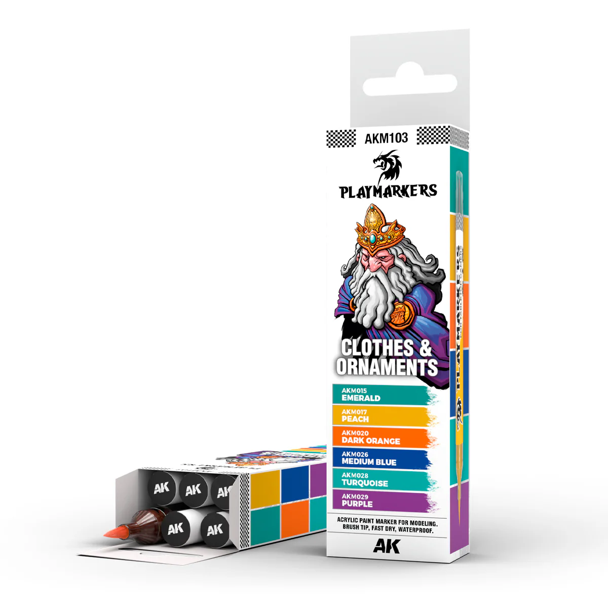 PLAYMARKERS: CLOTHES & ORNAMENTS ACRYLIC GAMERS PAINTED SET