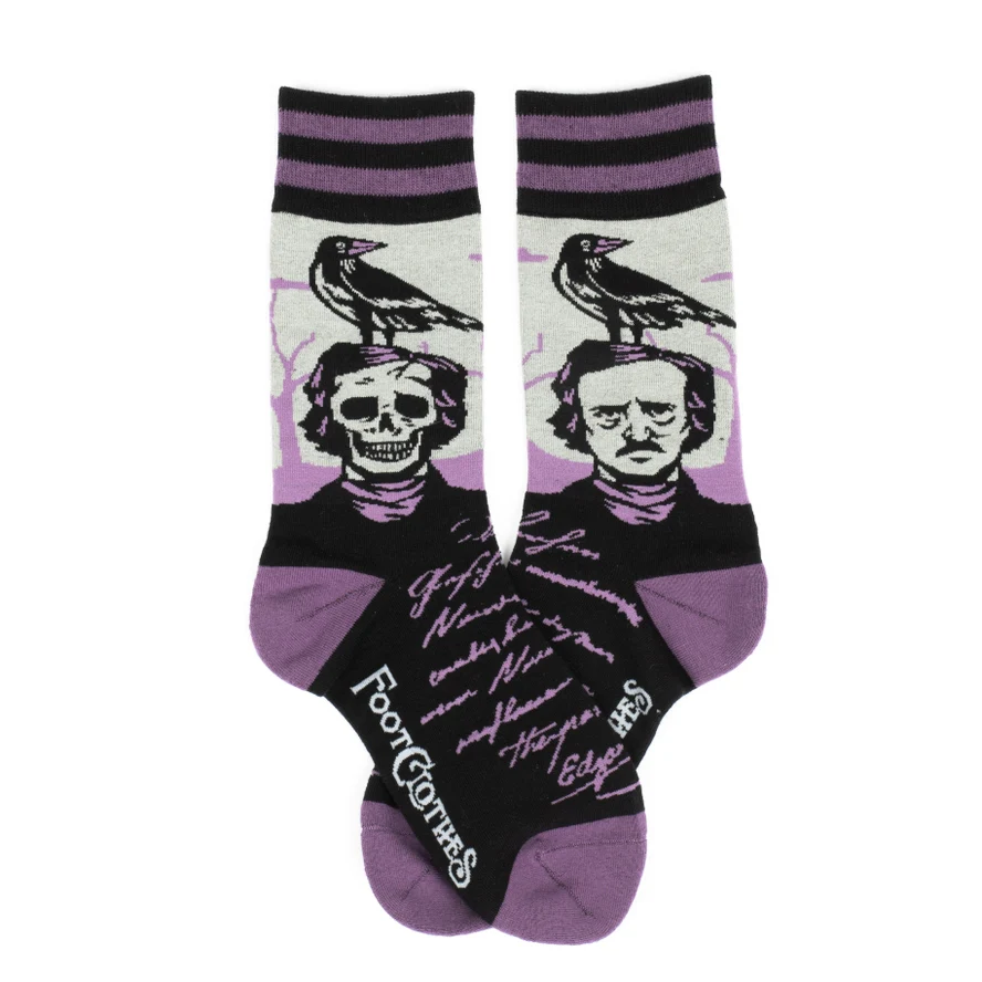 POE THE RAVEN CREW SOCKS BY FOOTCLOTHES
