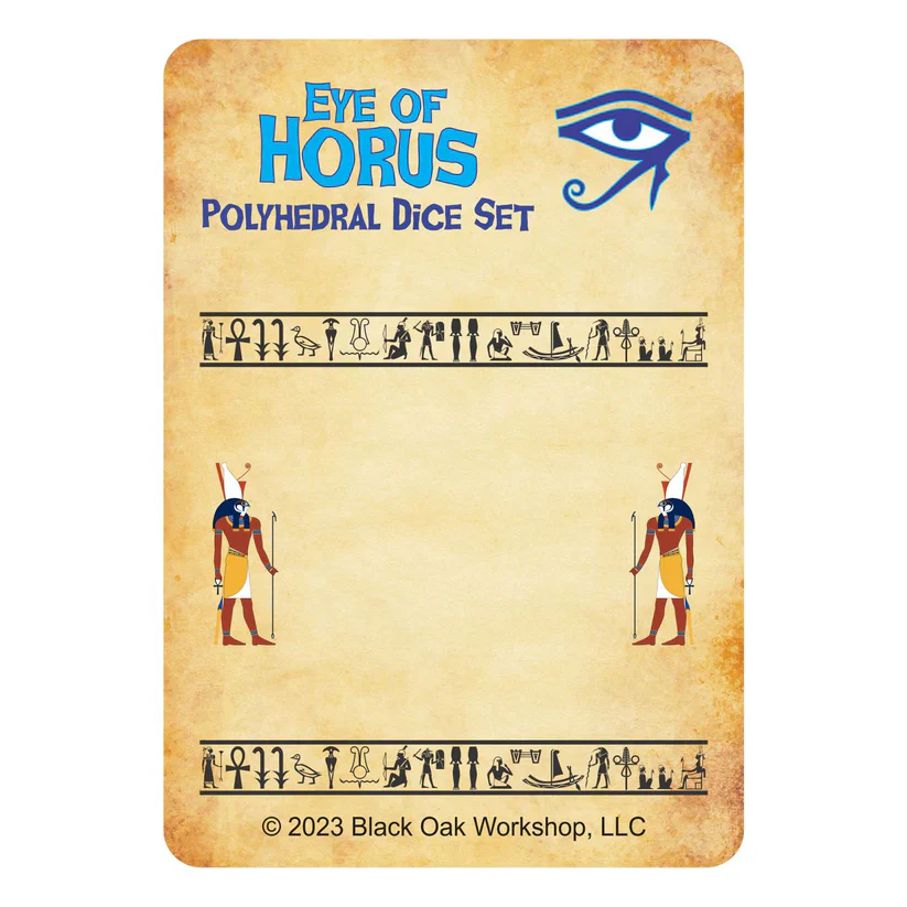 POLY DICE SET 7PC EYE OF HORUS - Image 2