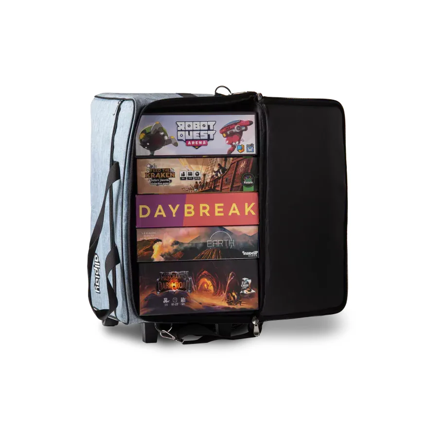 PREMIUM ROLLING BOARD GAME BAG CARBON FIBER BLACK - Image 2