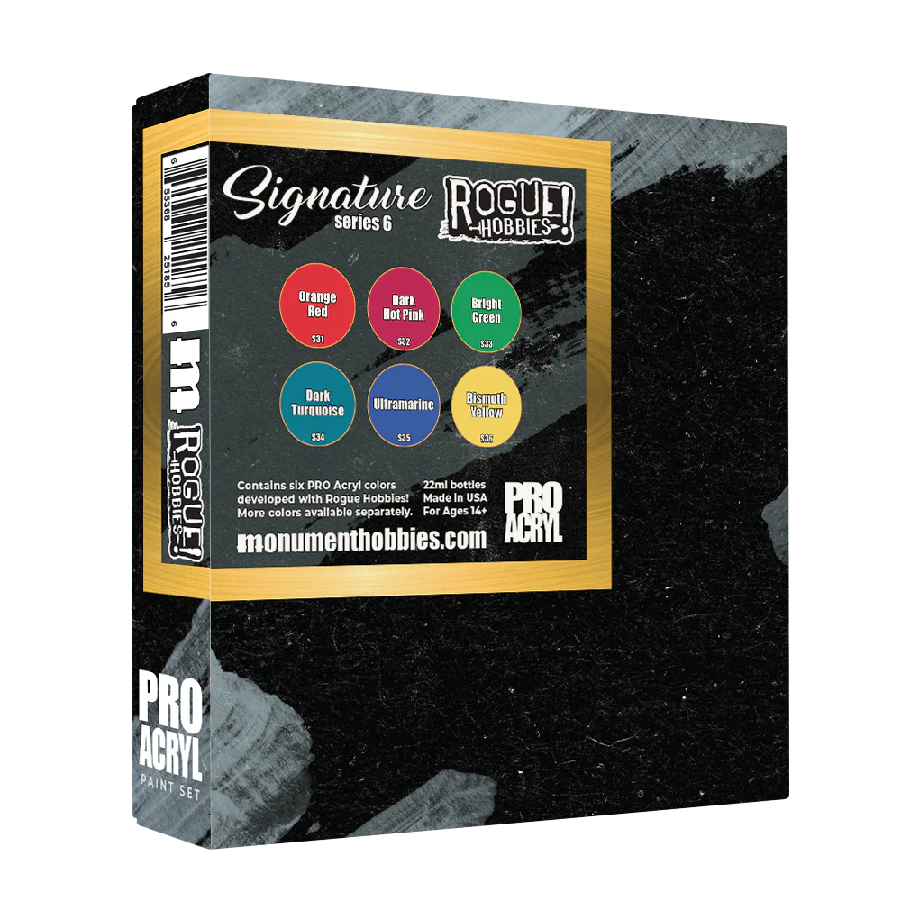 PRO ACRYL SIGNATURE SERIES 6 ROGUE HOBBIES PAINT SET
