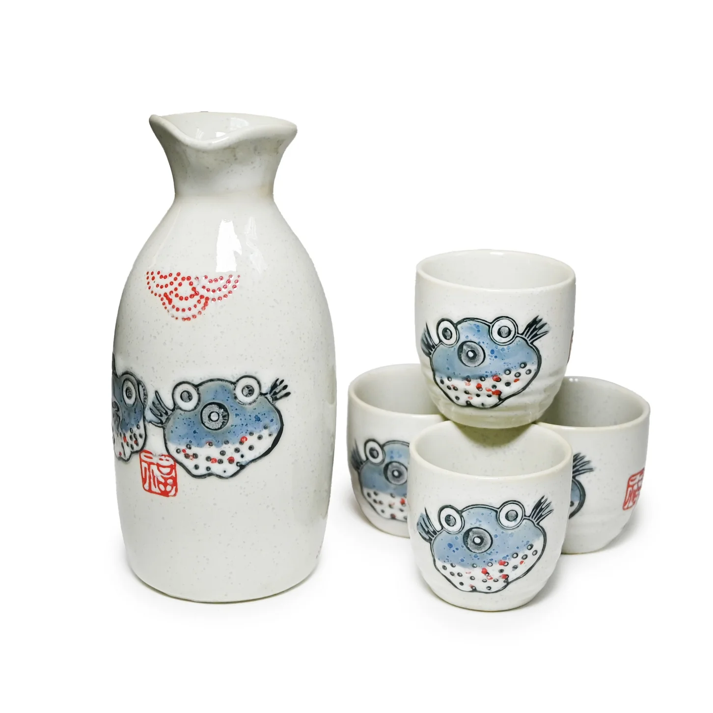 BLUE PUFFERFISH SAKE SET - Image 2