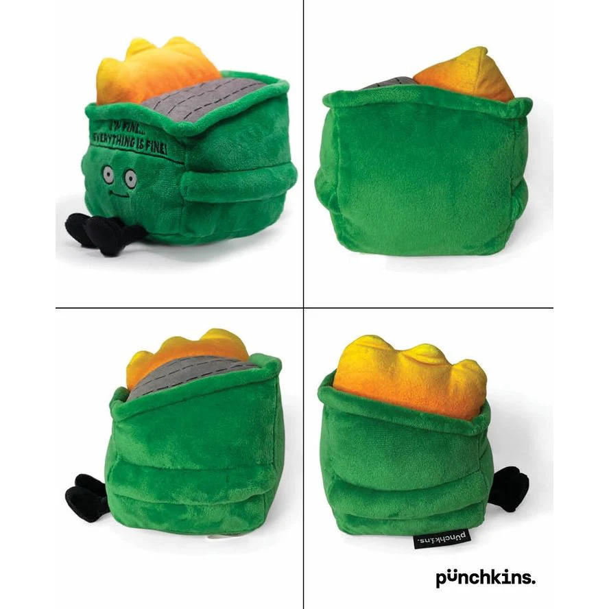 PUNCHKINS EVERYTHING IS FINE DUMPSTER FIRE PLUSH - Image 2