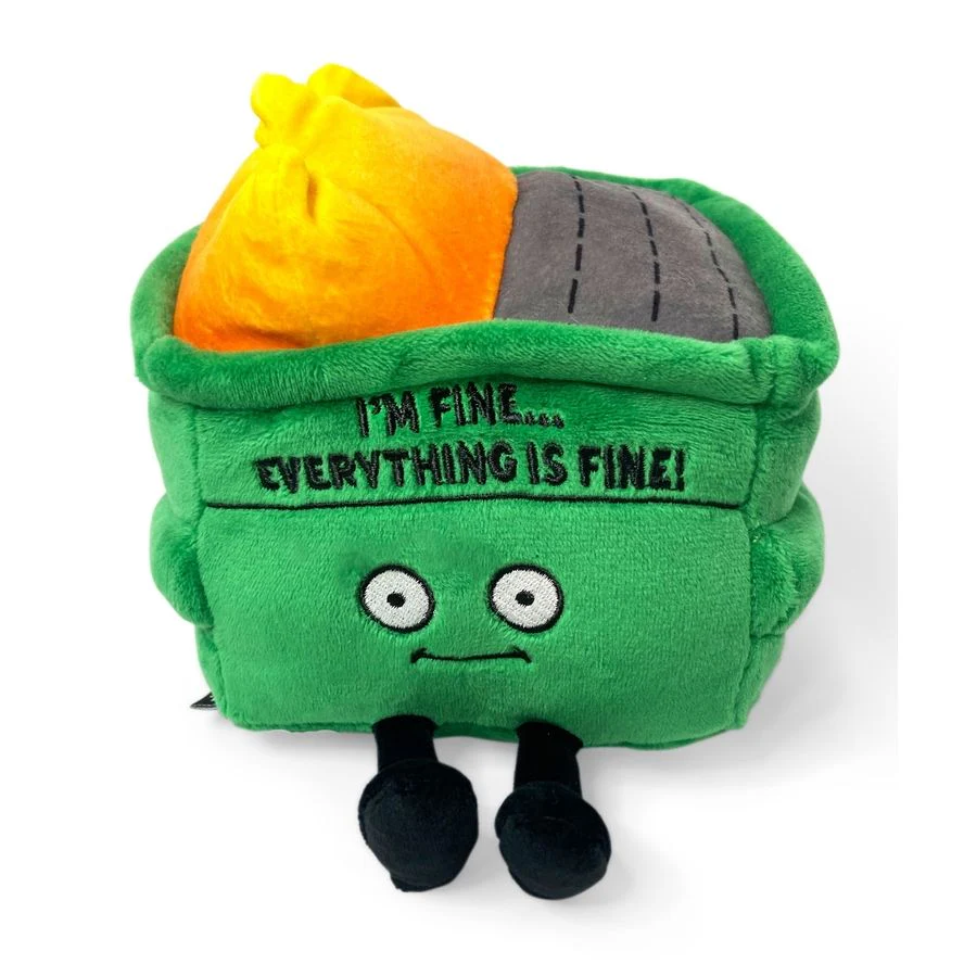 PUNCHKINS EVERYTHING IS FINE DUMPSTER FIRE PLUSH - Image 3