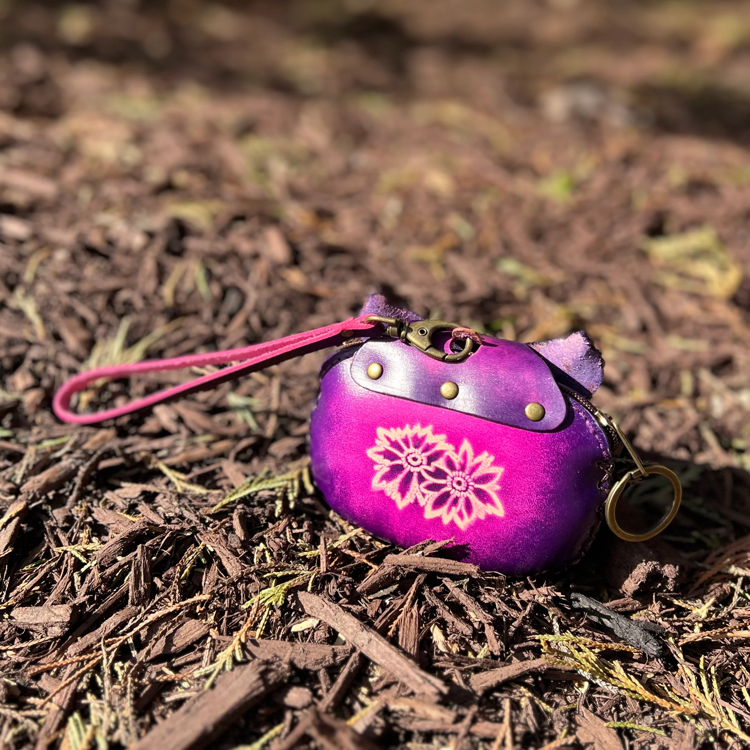 PURPLE FOX LEATHER COIN PURSE - Image 3