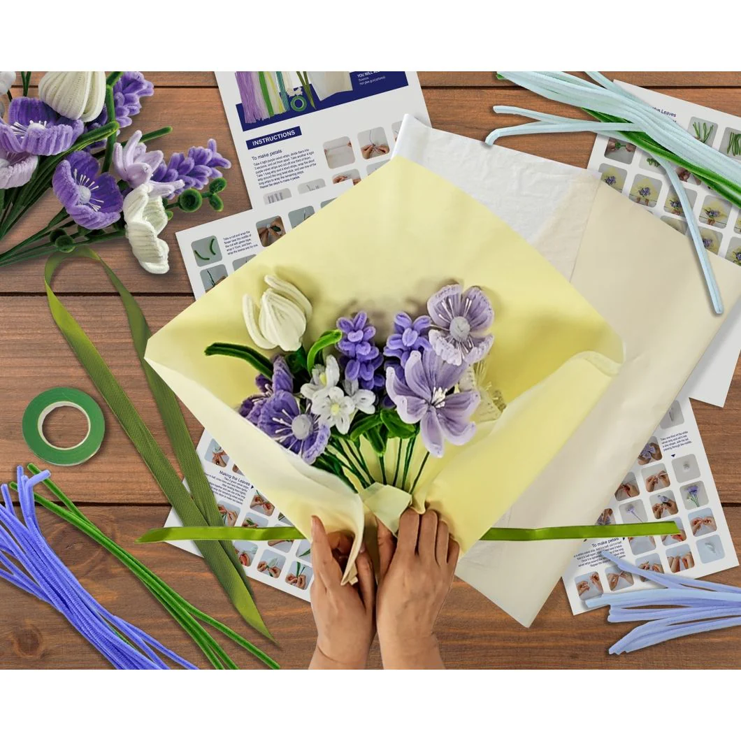 PURPLE MIX CHENILLE FLOWER KIT - Image 3
