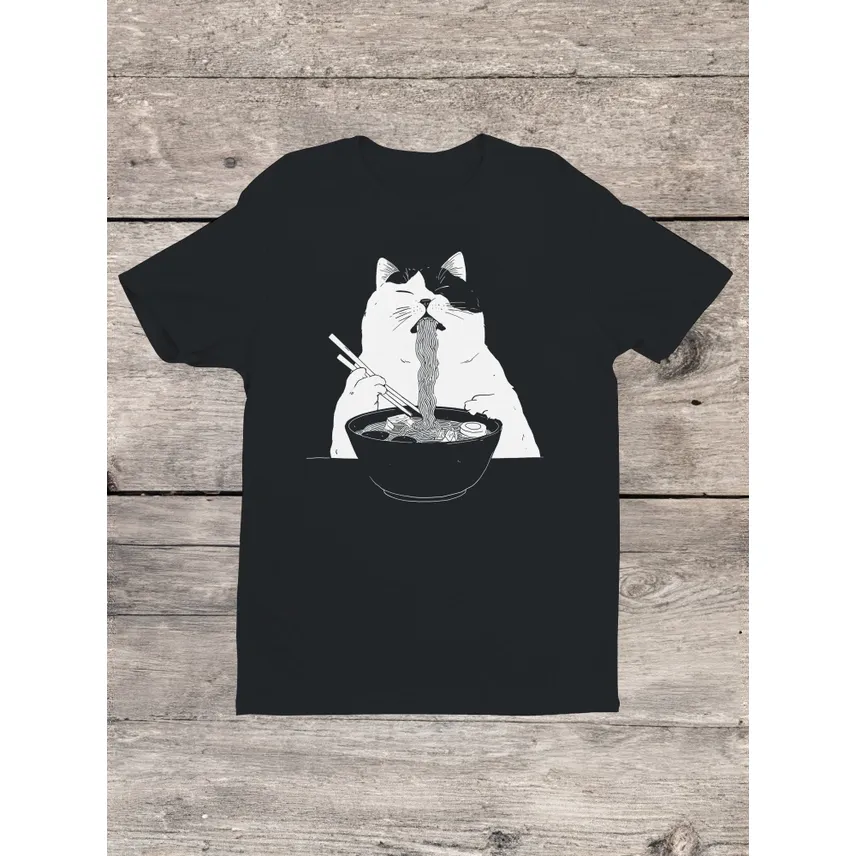 RAMEN LOVING CAT T-SHIRT