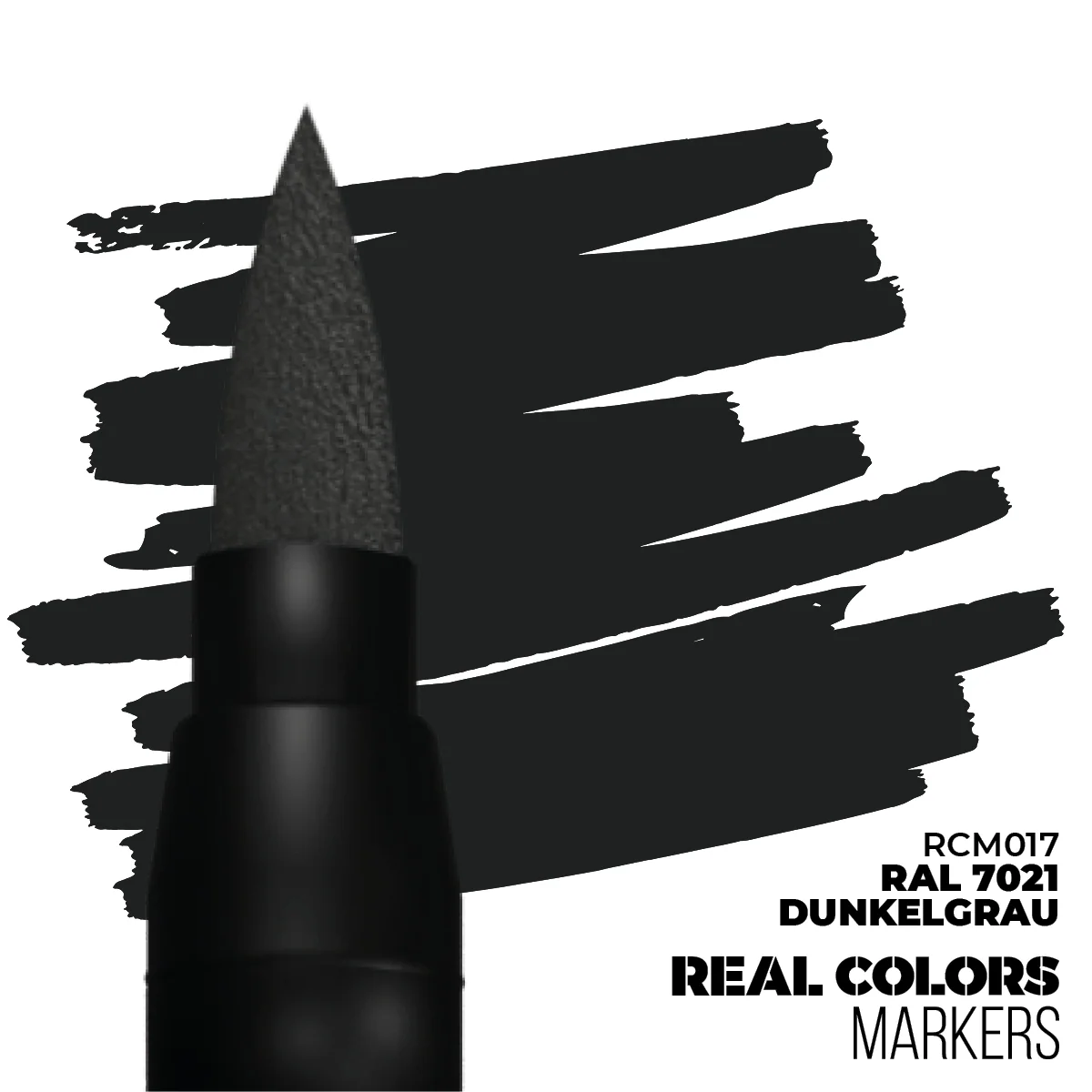 REAL COLORS ACRYLIC PAINT MARKER DARK GRAY RAL7021