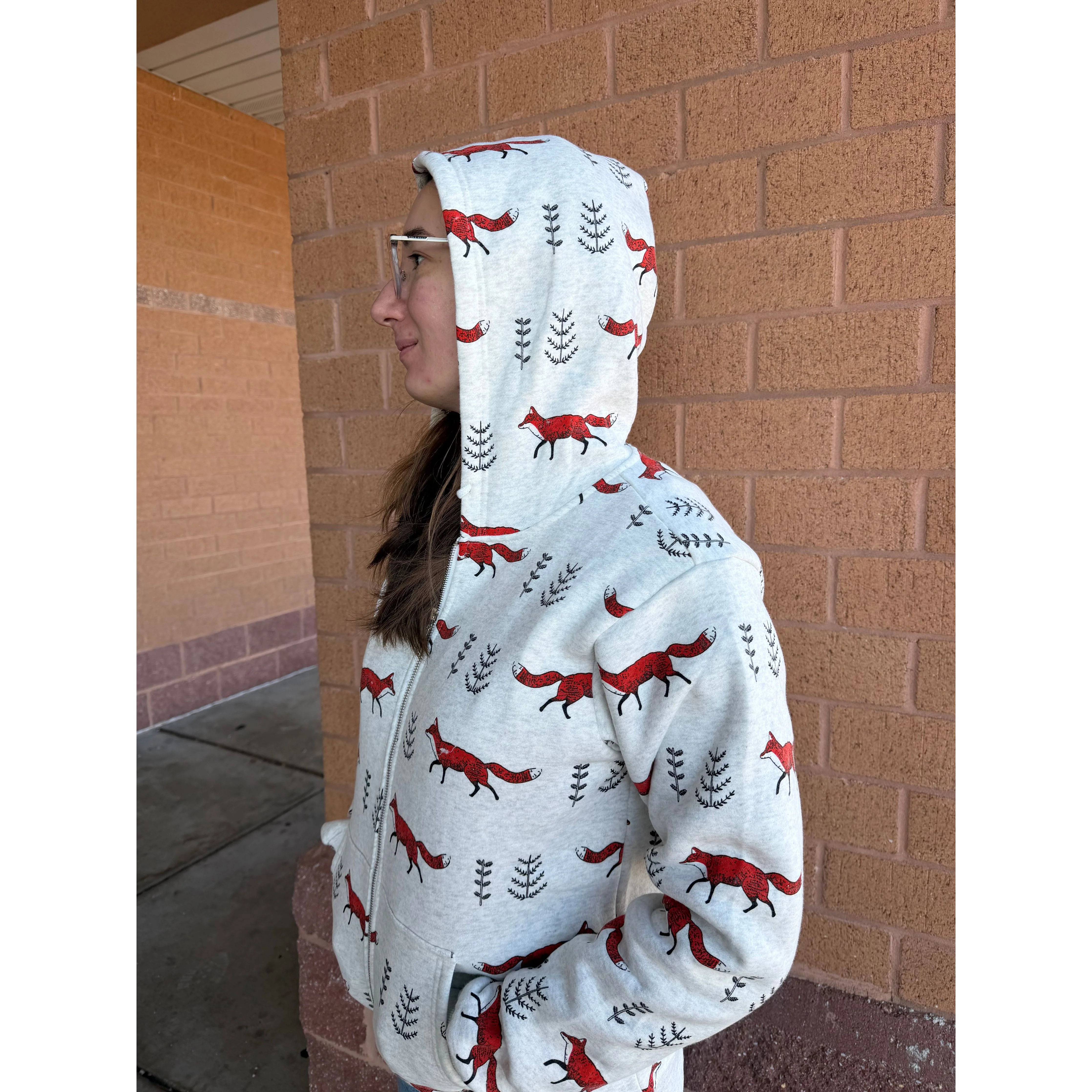 RED FOX ZIPPER HOODIE - Image 3