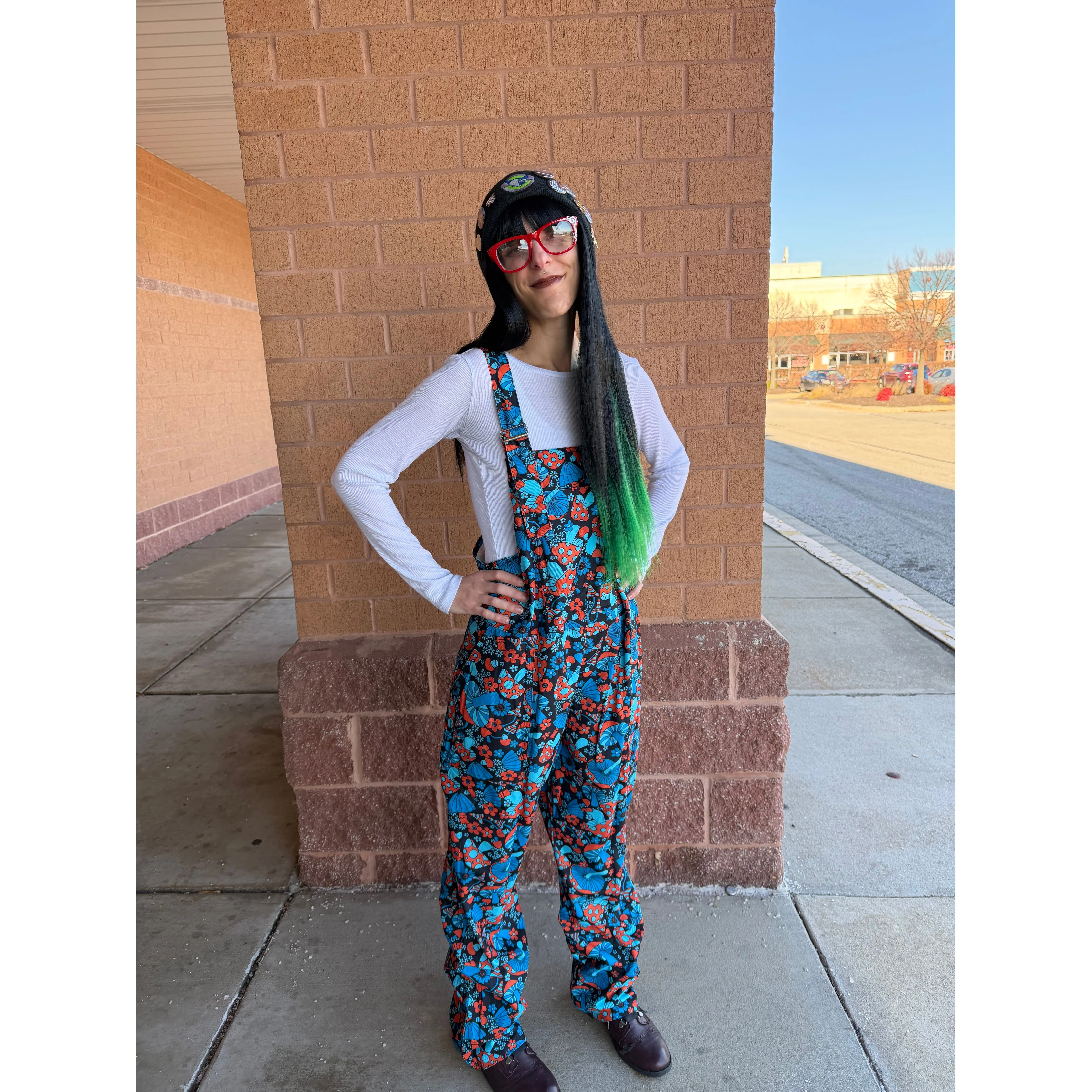 RETRO MUSHROOM OVERALLS