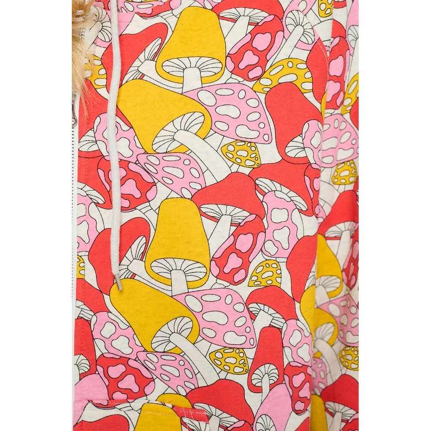 RETRO MUSHROOM ZIP HOODIE - Image 2