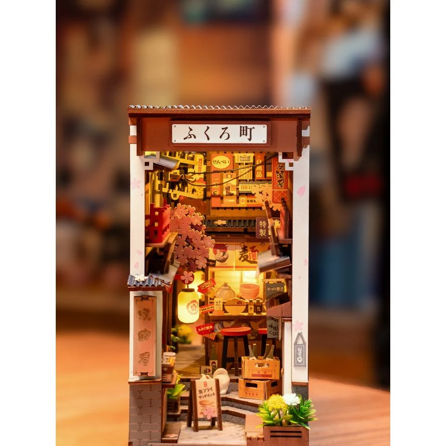 SAKURA WINE ALLEY 3-D WOODEN MINIATURE BOOK NOOK KIT - Image 3