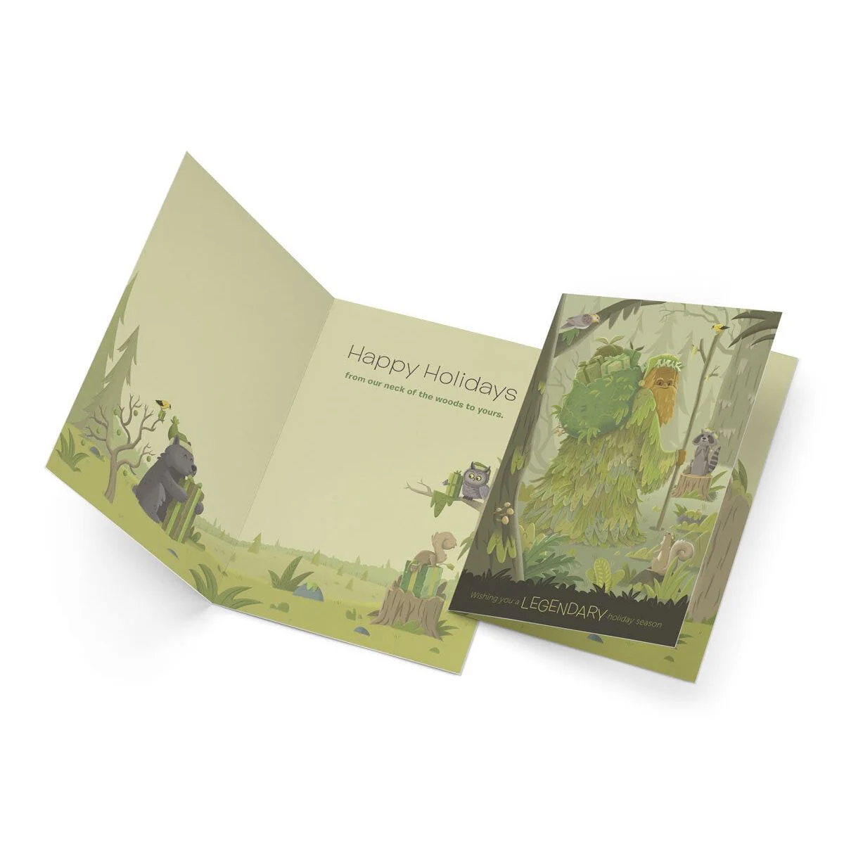 SASQUATCH HOLIDAY CARD BY HAZY DELL PRESS