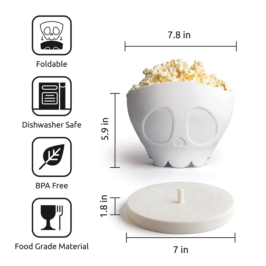 SCARY POPPINGS-MICROWAVE POPCORN POPPER AND BOWL - Image 4