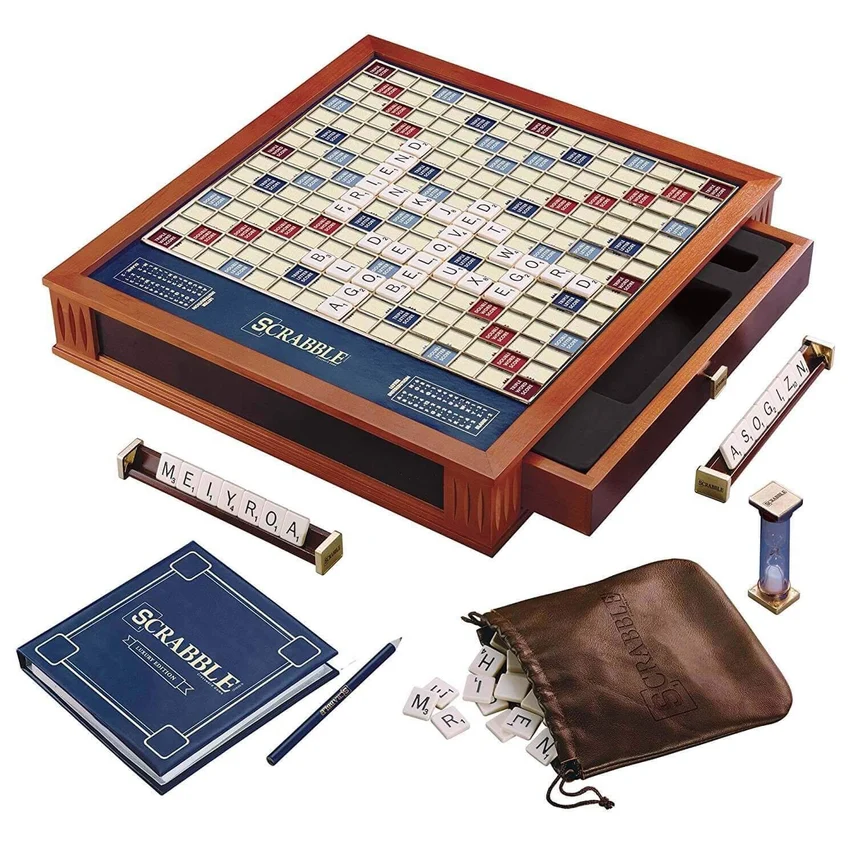 SCRABBLE LUXURY TROPHY EDITION W/ ROTATING BOARD - Image 2
