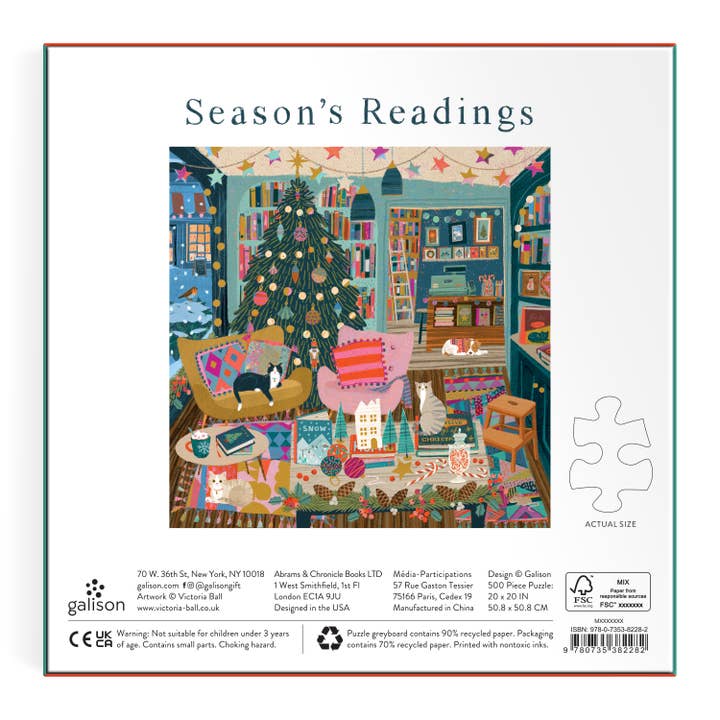 SEASON'S READINGS 500PC FOIL PUZZLE - Image 3