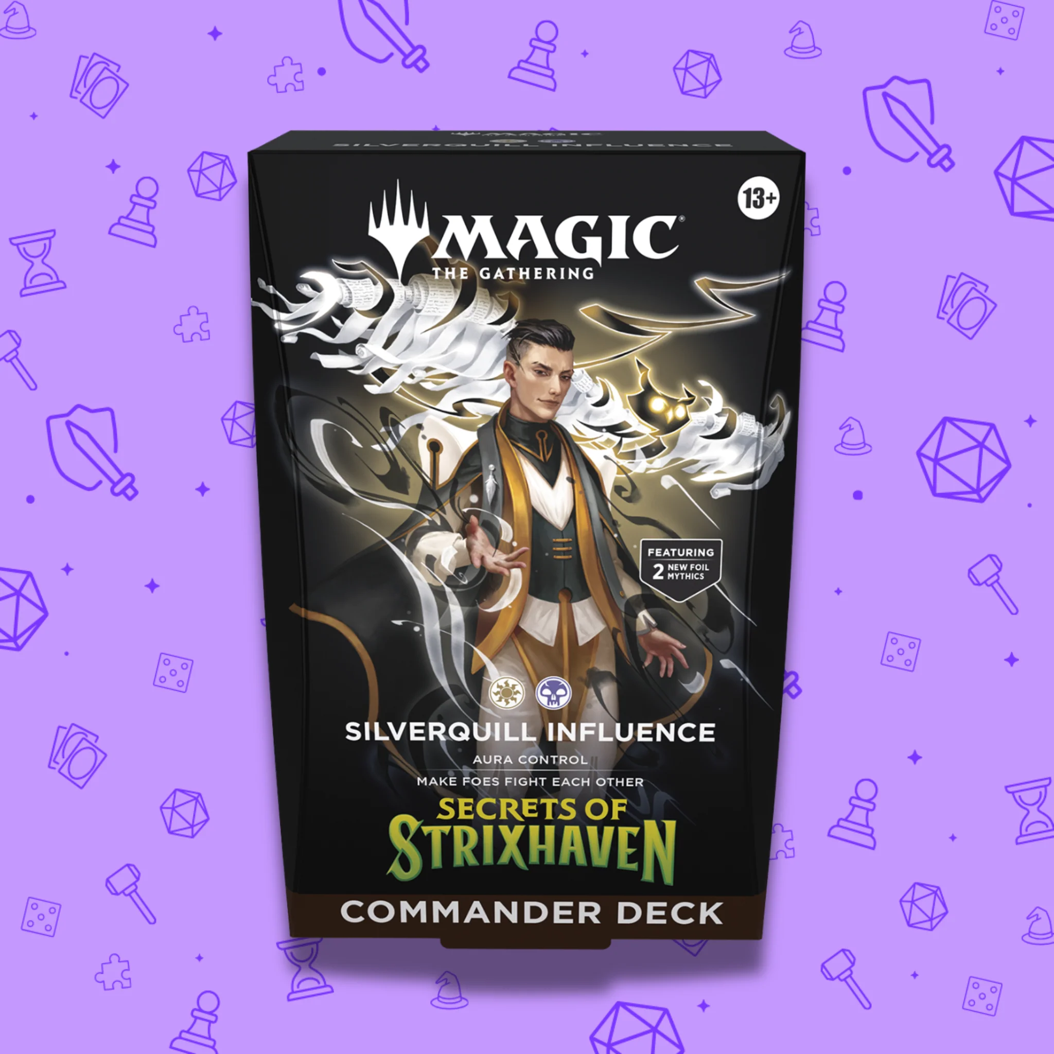 SECRETS OF STRIXHAVEN SILVERQUILL INFLUENCE COMMANDER DECK