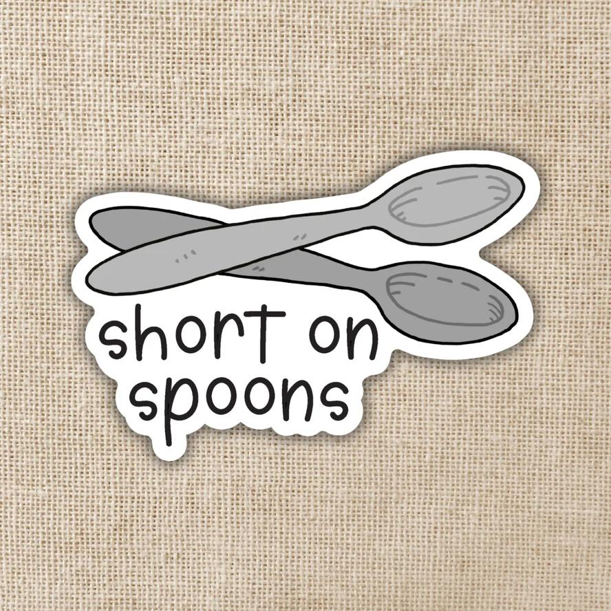 SHORT ON SPOONS STICKER