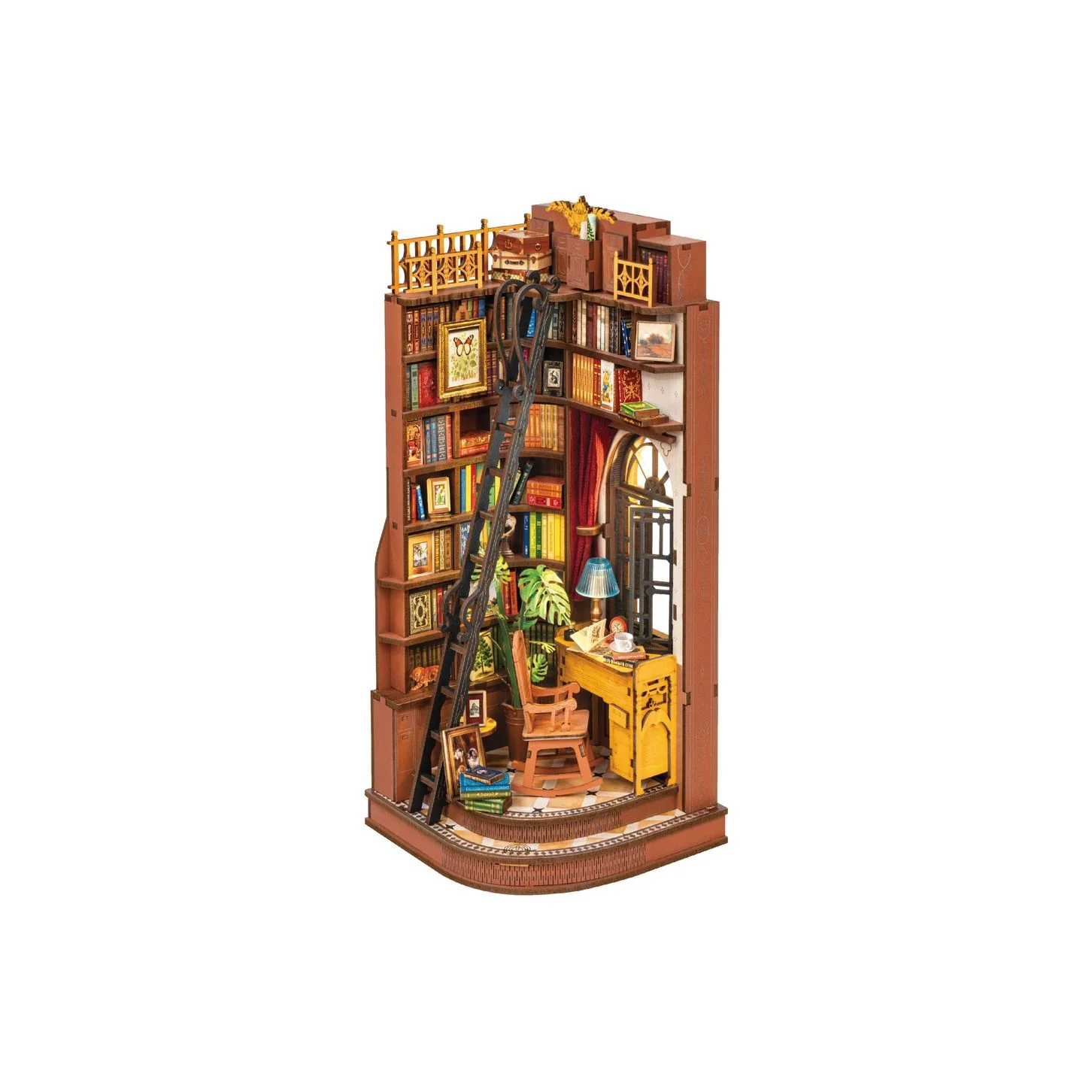 SILENT CORNER STUDY 3-D WOODEN BOOK NOOK KIT - Image 2