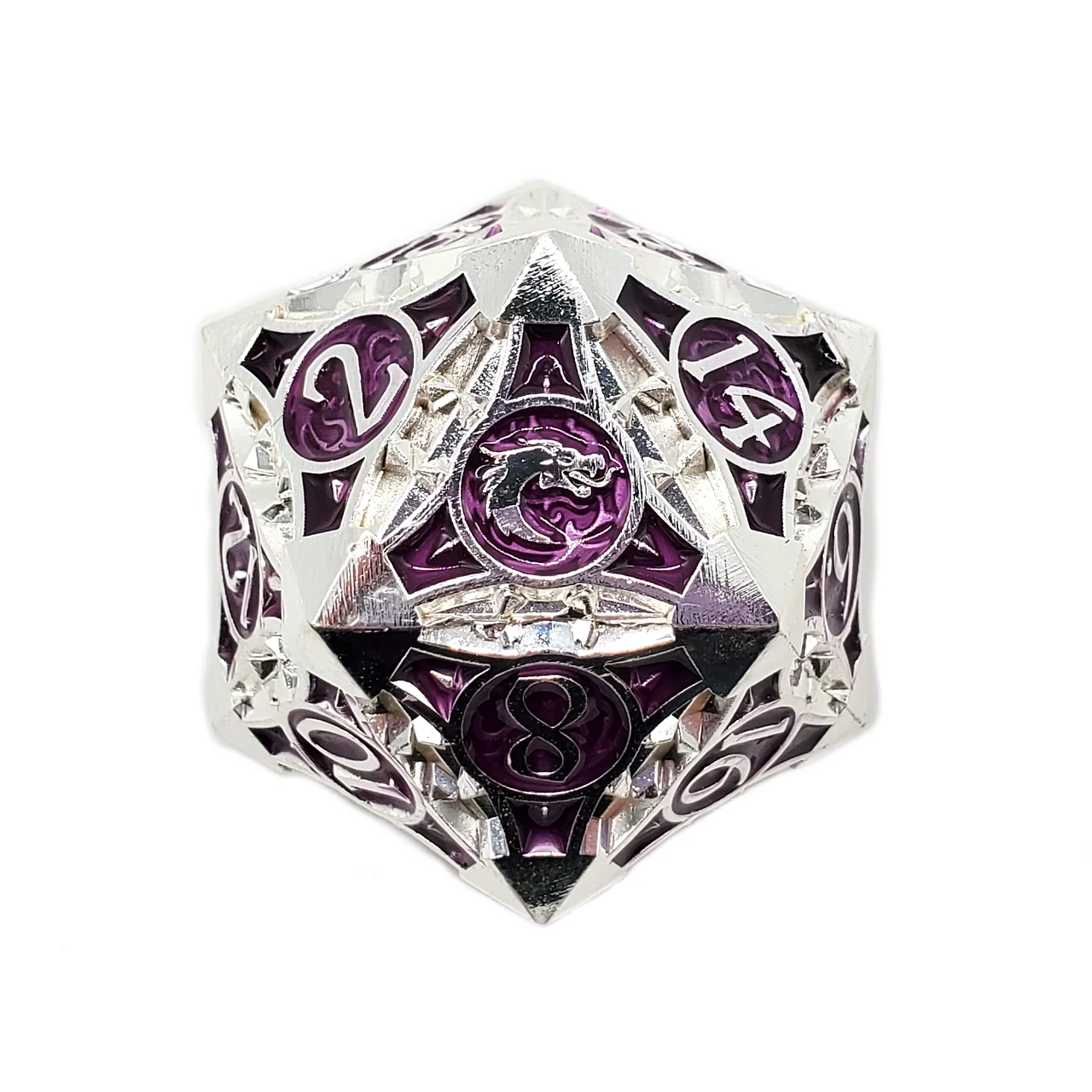 SILVER W/ PURPLE 40MM D20