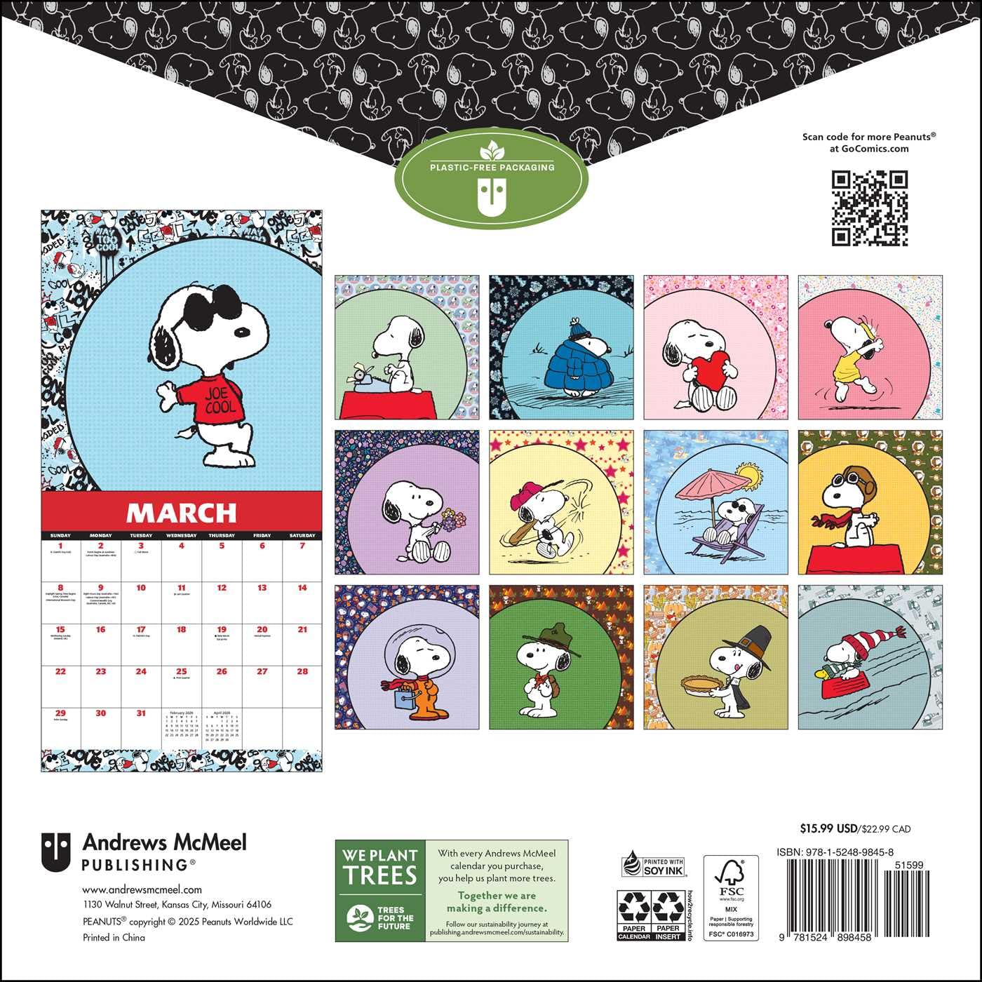 SNOOPY WALL CALENDAR 2026 - Image 2