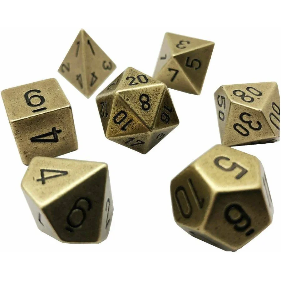 SOLID METAL POLY DICE SET (7) - Image 2