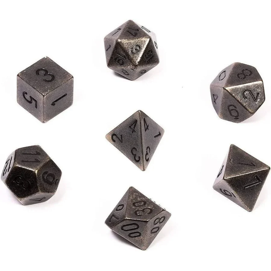 SOLID METAL POLY DICE SET (7) - Image 4