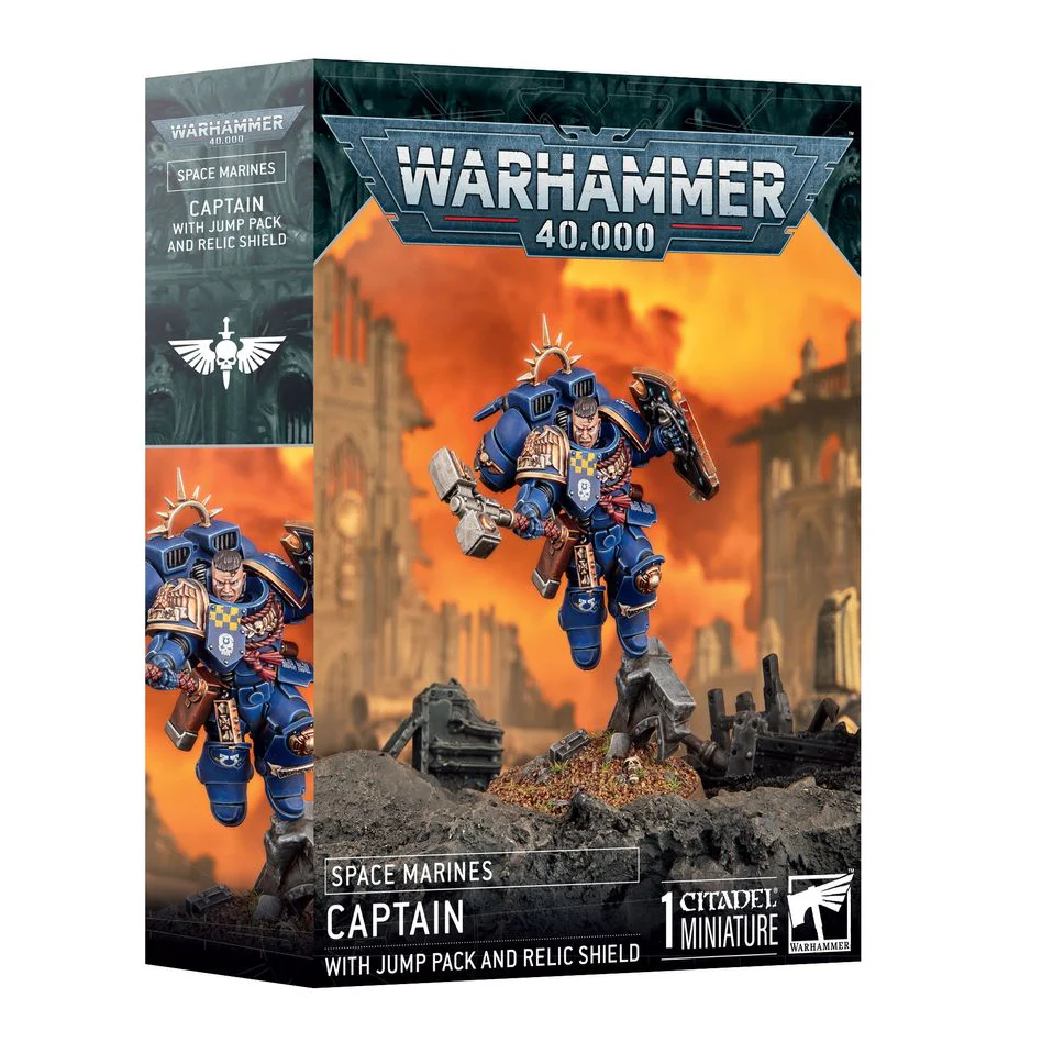SPACE MARINE CAPTAIN WITH JUMP PACK AND RELIC SHIELD