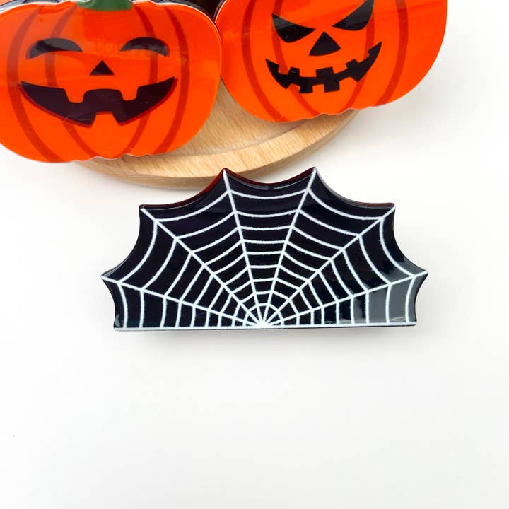 SPIDER WEB HAIR CLAW CLIP