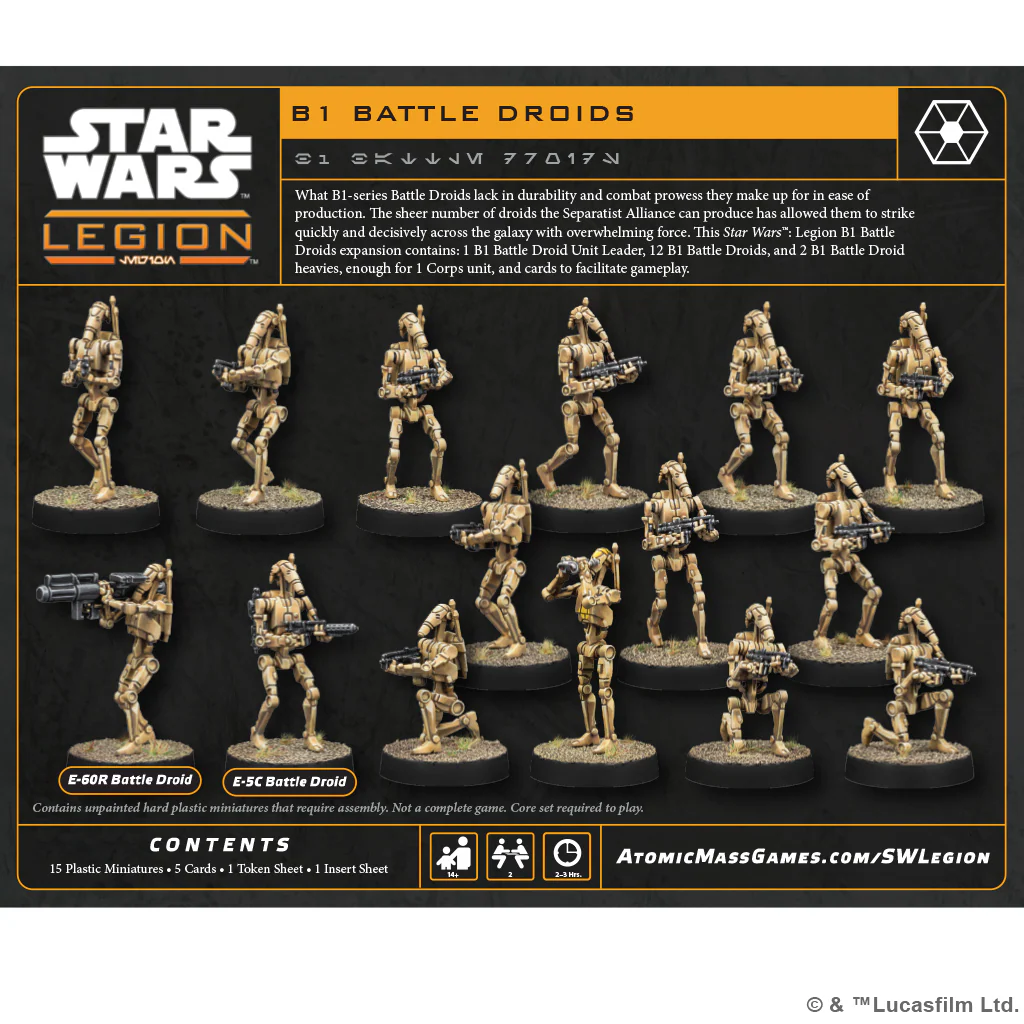 STAR WARS LEGION B1 BATTLE DROIDS - Image 2