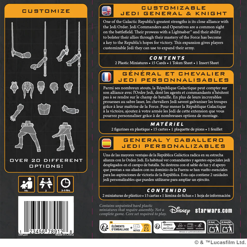 STAR WARS LEGION CUSTOMIZABLE JEDI GENERAL & KNIGHT - Image 2