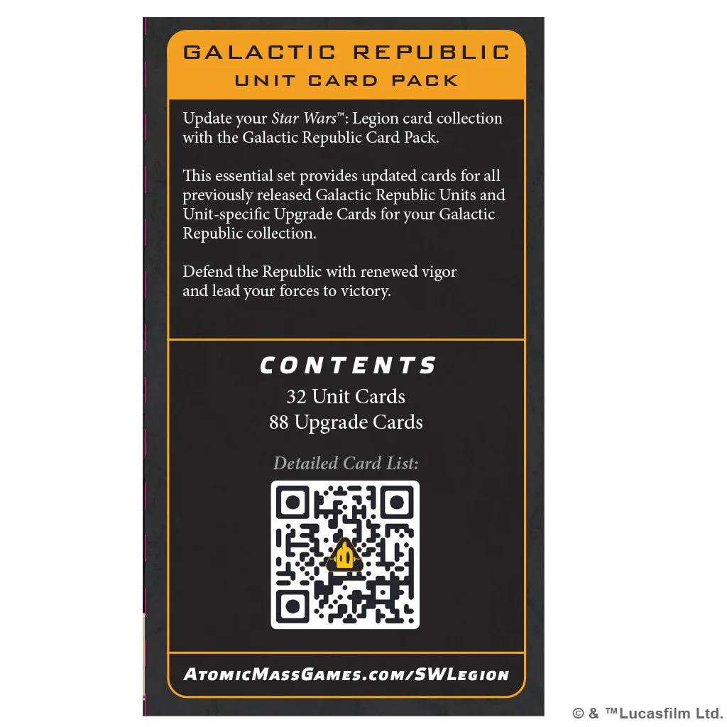 STAR WARS LEGION: GALACTIC REPUBLIC CARD PACK - Image 2