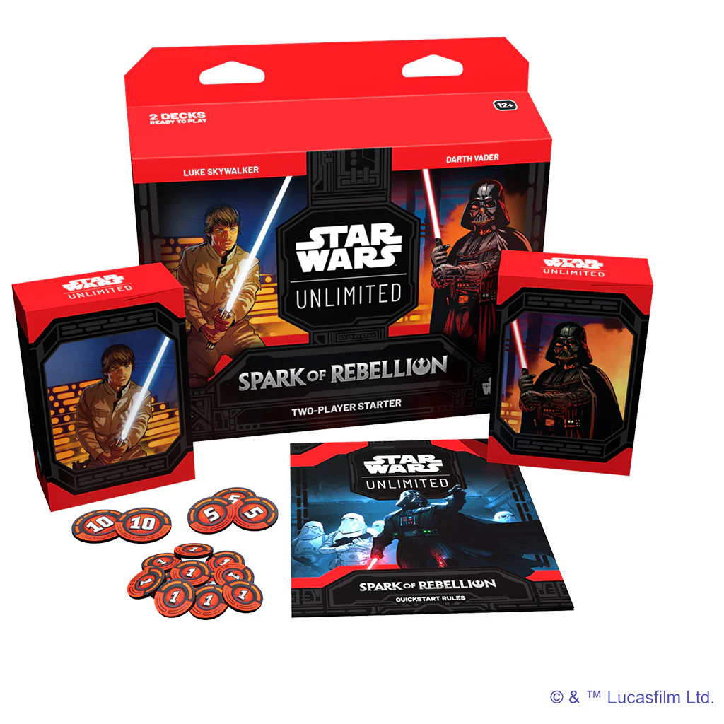 STAR WARS UNLIMITED SPARK OF REBELLION 2 PLAYER STARTER