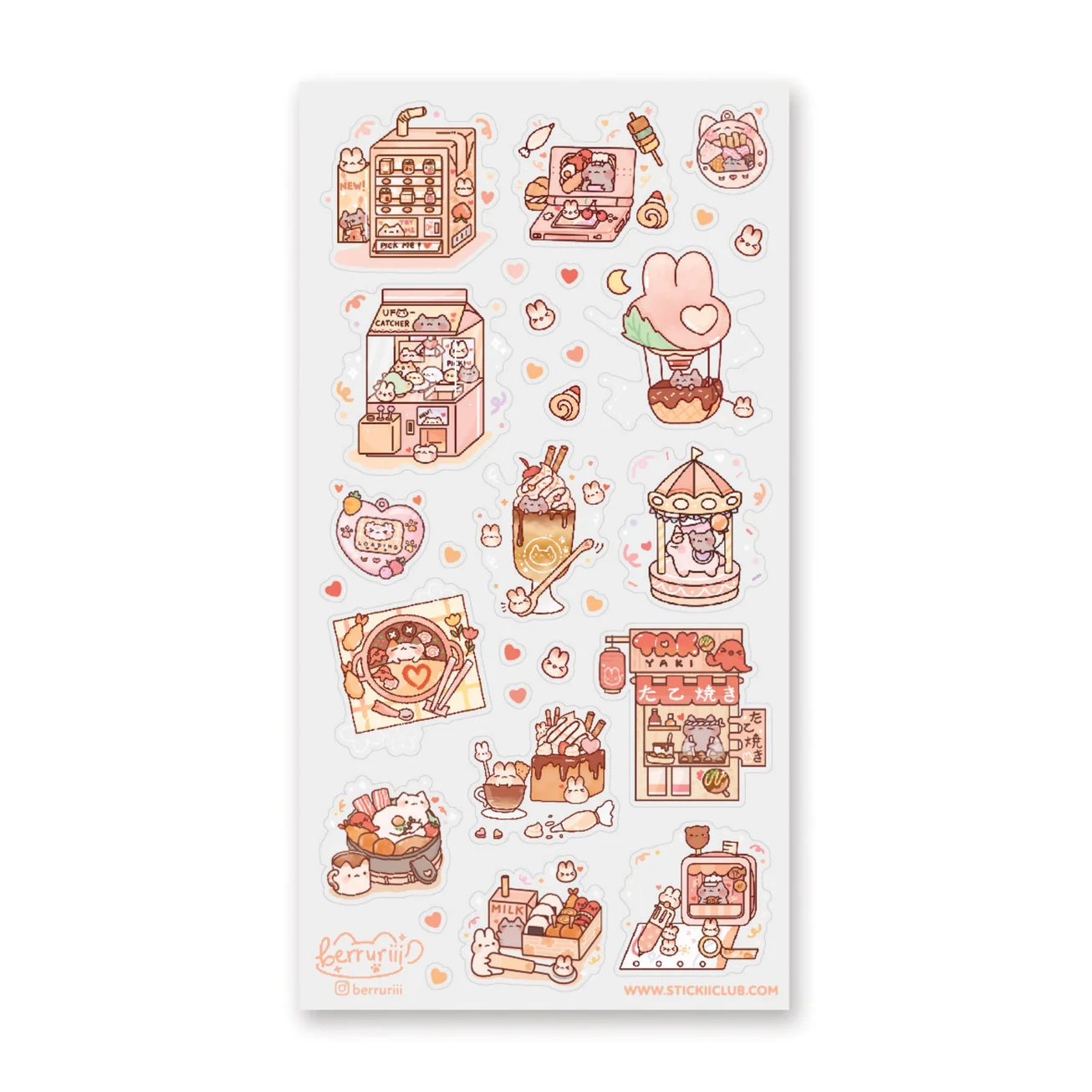 SUMMER FOOD MARKET STICKER SHEET