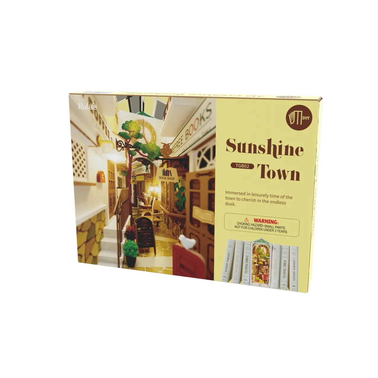 SUNSHINE TOWN 3-D WOODEN MINIATURE BOOKNOOK KIT - Image 3