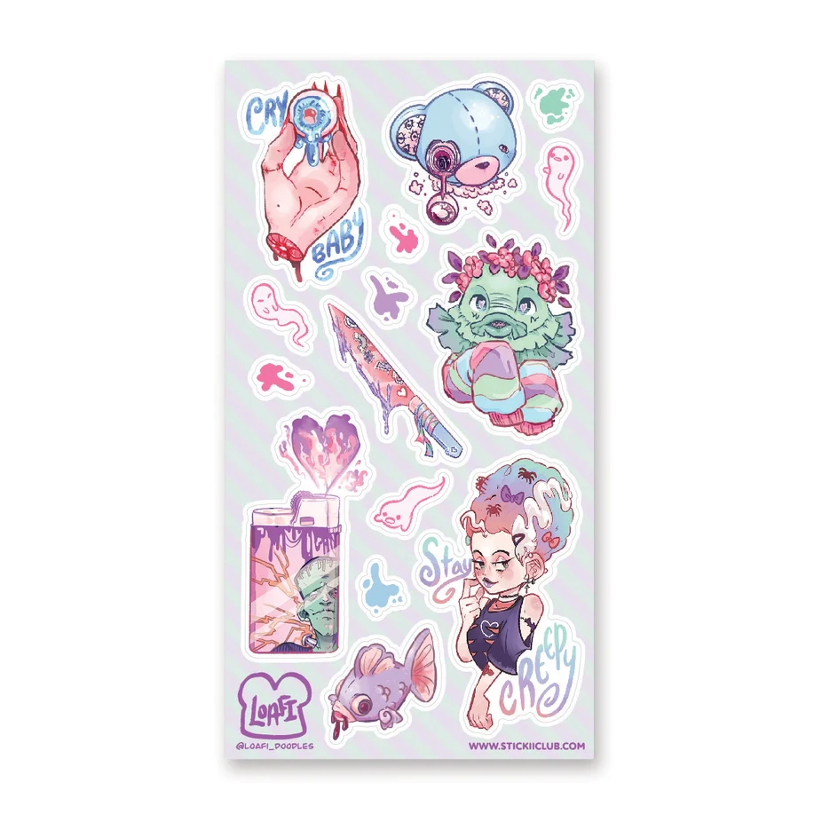SWEET CREATURES OF DARKNESS STICKER SHEET
