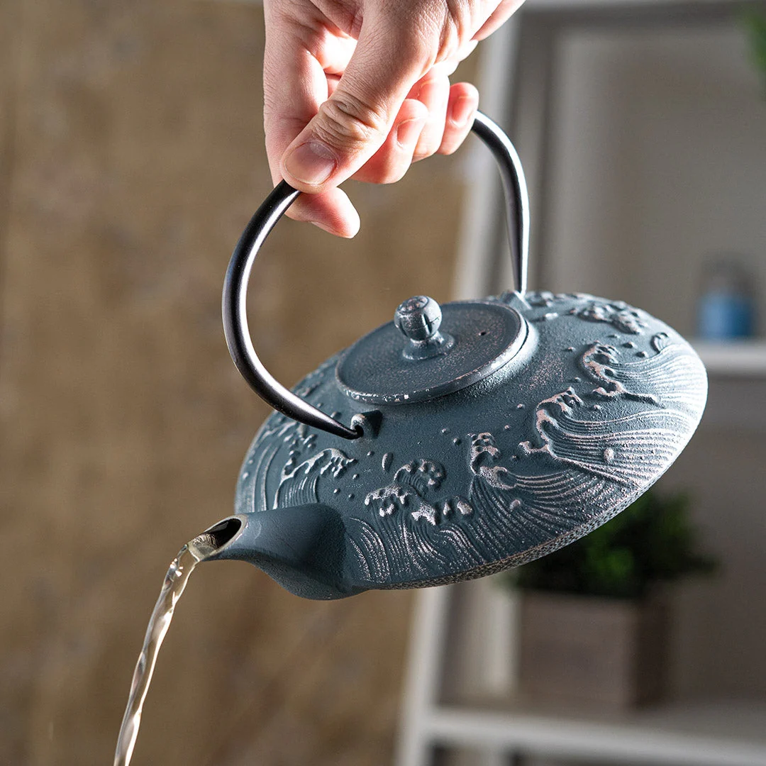 TETSUBIN TEAPOT (BLUE WAVES) - Image 2