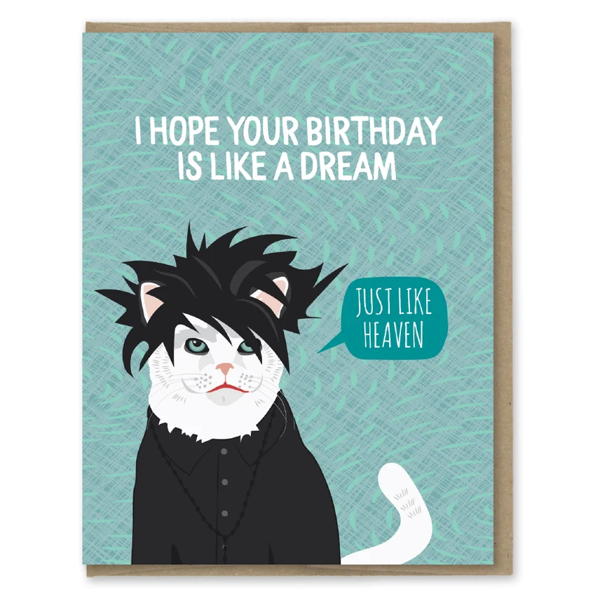 THE CURE CAT BIRTHDAY CARD