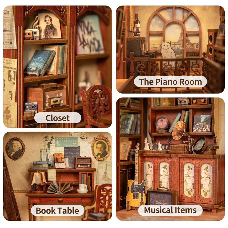 THE SECRET RHYTHM 3-D WOODEN MINIATURE BOOK NOOK KIT - Image 3