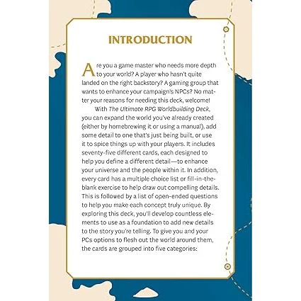 THE ULTIMATE RPG WORLDBUILDING DECK - Image 2