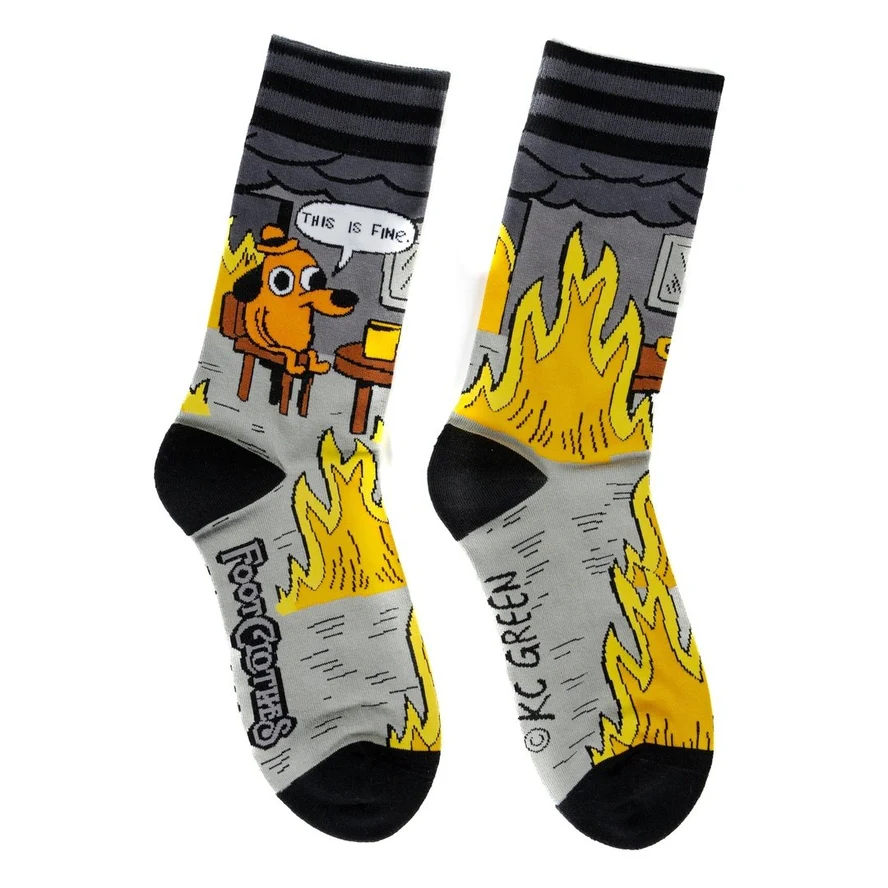 THIS IS FINE CREW SOCKS BY FOOTCLOTHES - Image 2