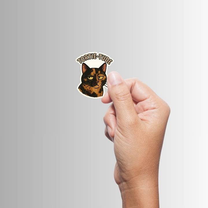 TORTIE-TUDE CAT STICKER - Image 2