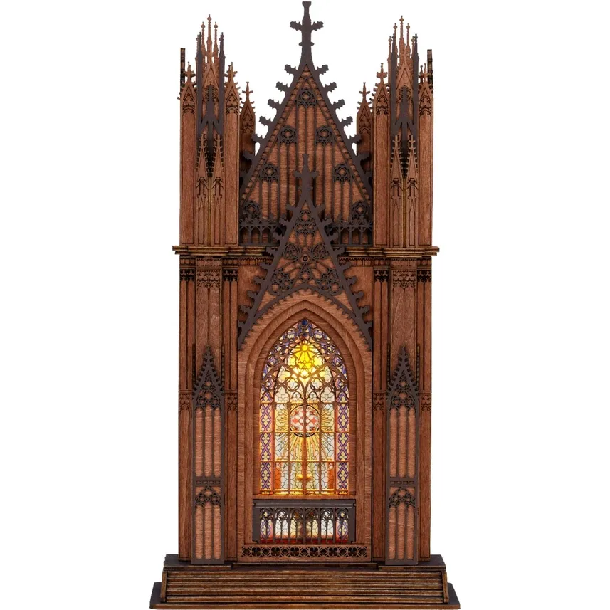 TWIN-TOWER CATHEDRAL 3D WOODEN PUZZLE KIT - Image 2