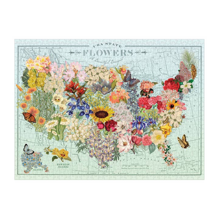 USA STATE FLOWERS 1000PC PUZZLE - Image 2