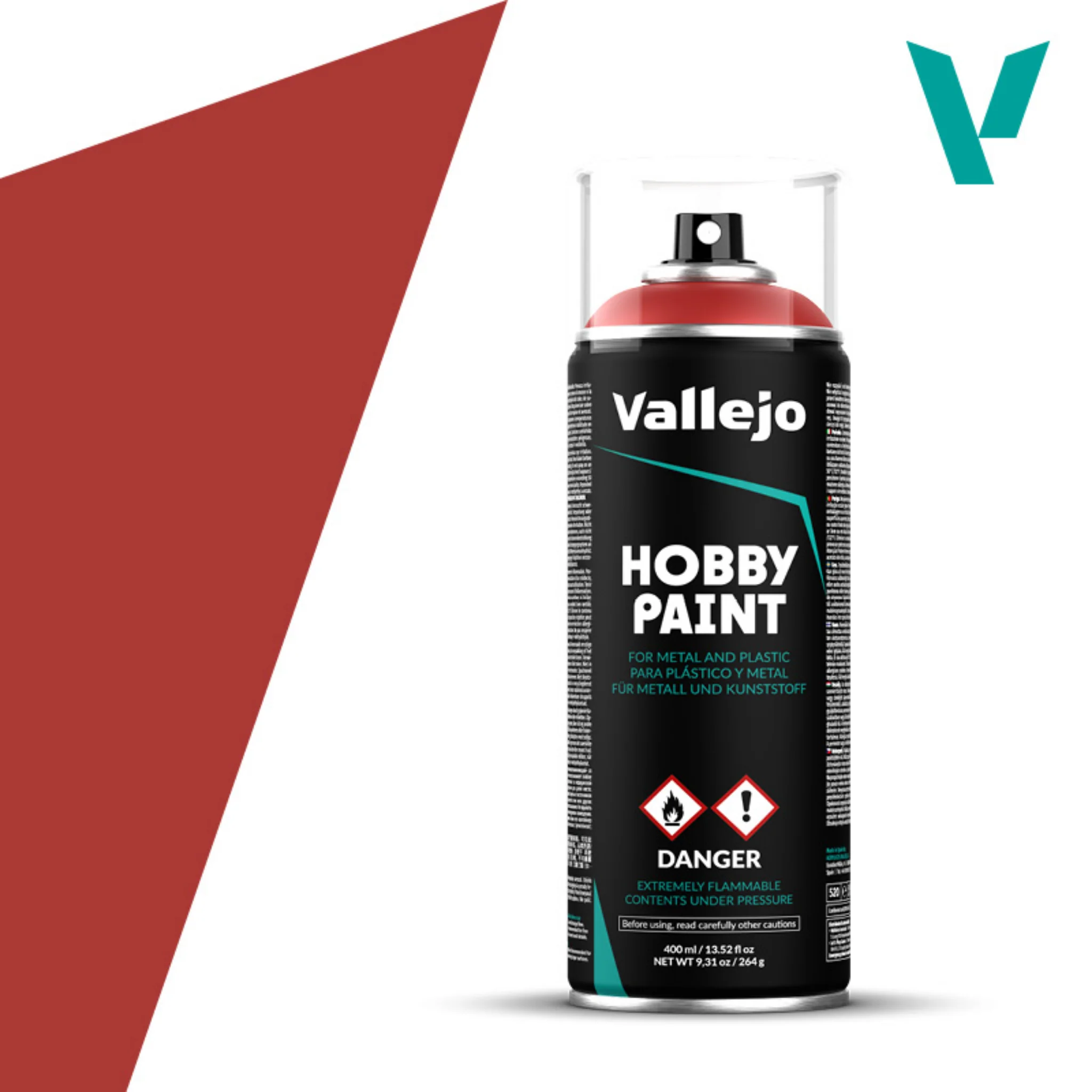 VALLEJO SCARLET RED SPRAY PRIMER