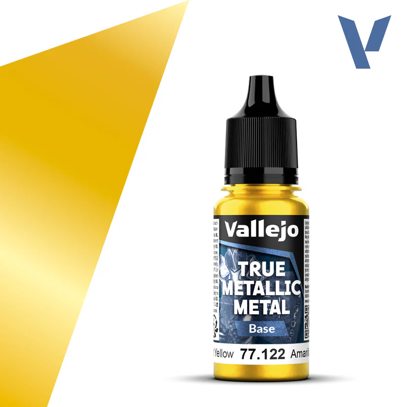 VALLEJO TRUE METALLIC METAL BASE RADIANT YELLOW 18ML