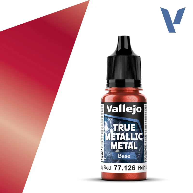VALLEJO TRUE METALLIC METAL BASE RUBY RED 18ML